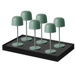 Lumisky 6 lampes avec plateau de chargement SOPHIA Vert olive Aluminium H28cm