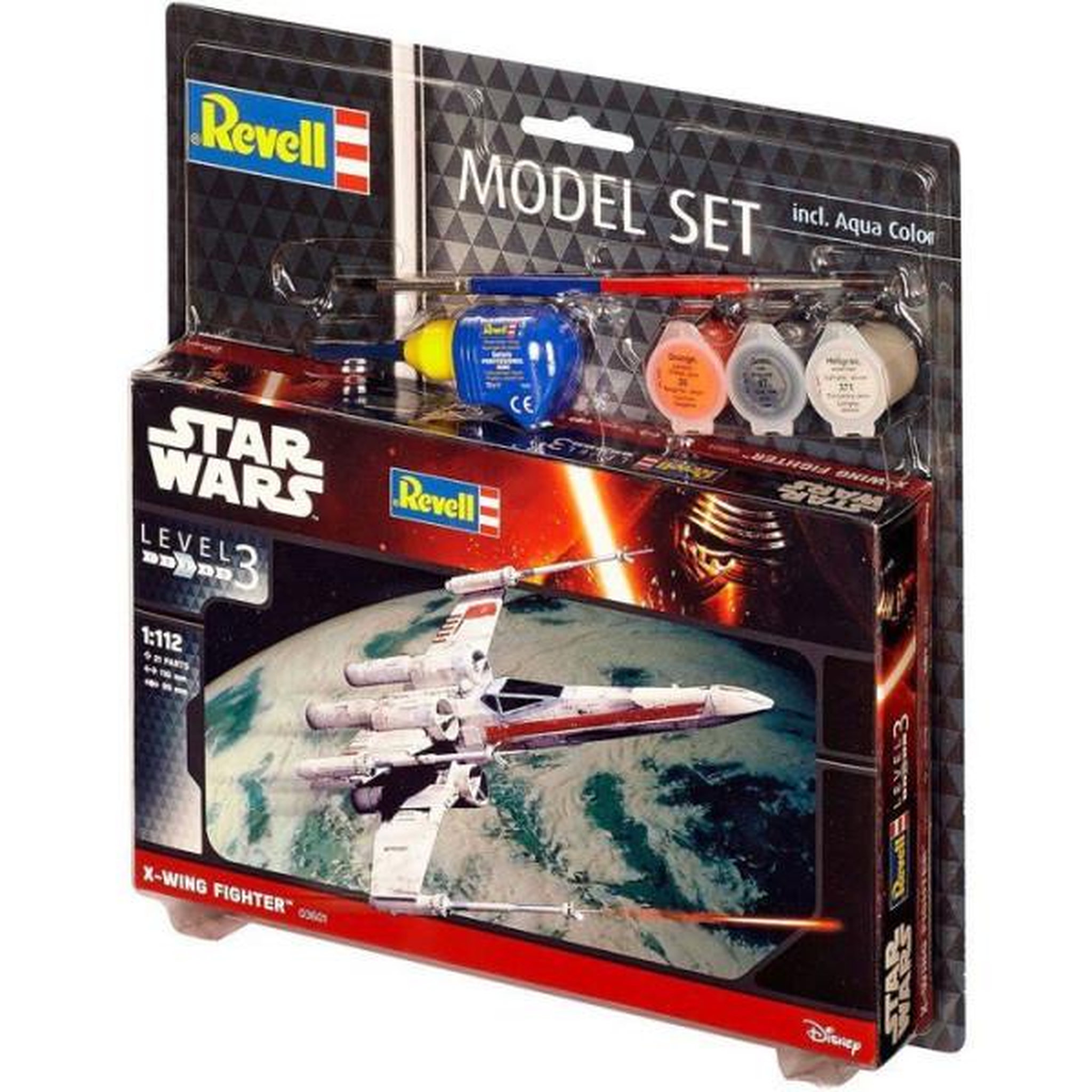 Voir la diapositive 2 : Revell Maquette - REVELL - Model Set - Star Wars - X-Wing Fighter - Avec colle, peintures et accessoires