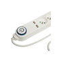 Voir la diapositive 2 : SMART SYSTEM Multiprise 5 Prises  2 USB  100cm Blanc