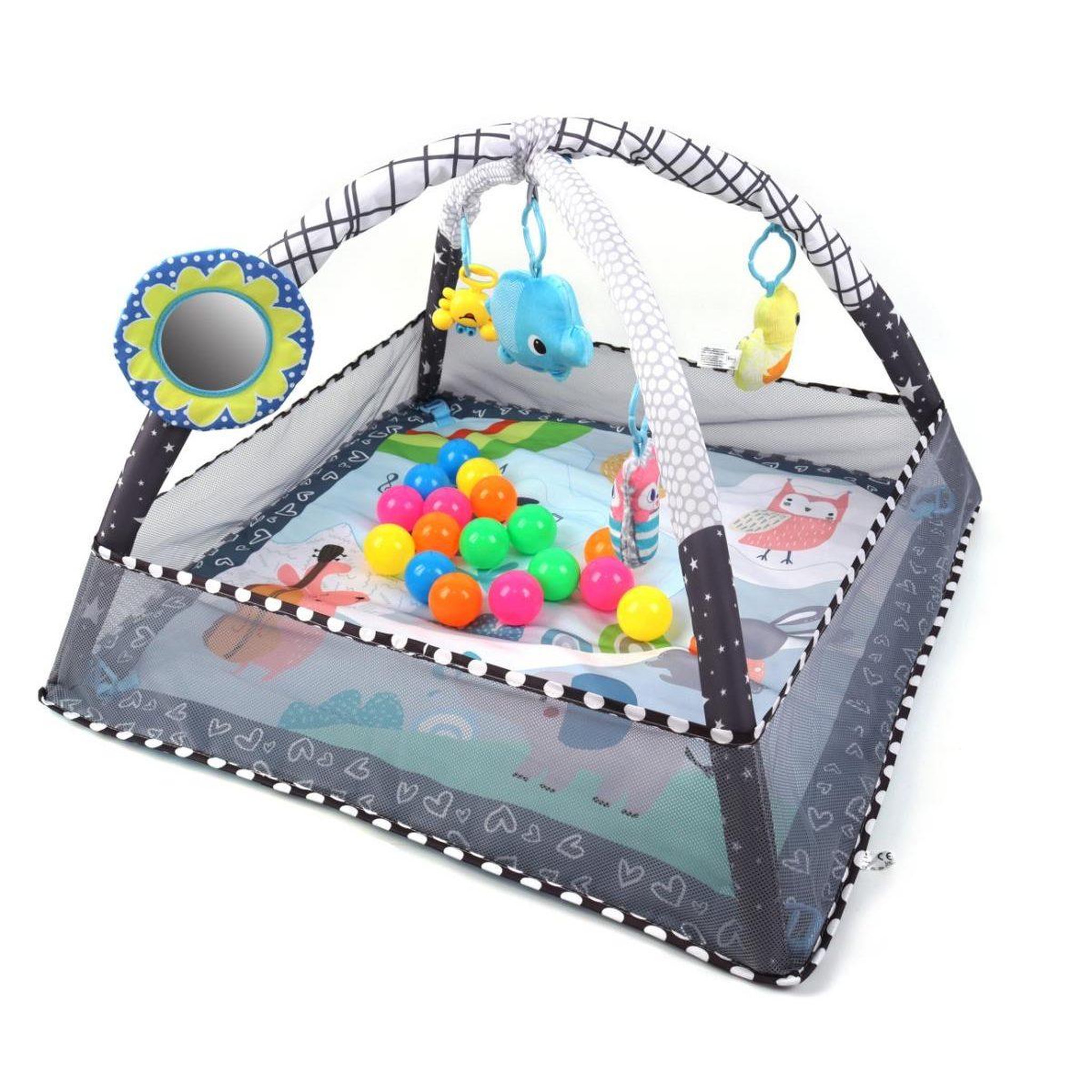 MILLY MALLY Tapis éducatif 2-en-1 tinymini parc avec balles