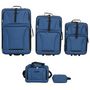 Voir la diapositive 2 : VIDAXL Ensemble de bagages de voyage bleu tissu