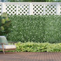Voir la diapositive 2 : OUTSUNNY Haie Artificielle Brise-Vue décoration Rouleau 3L x 1H m Feuillage hêtre réaliste Anti-UV, feuilles en soie, Vert foncé