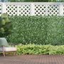 Voir la diapositive 2 : OUTSUNNY Haie Artificielle Brise-Vue décoration Rouleau 3L x 1H m Feuillage hêtre réaliste Anti-UV, feuilles en soie, Vert foncé