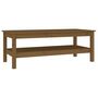 Voir la diapositive 2 : VIDAXL Table basse Marron miel 110x50x40 cm Bois massif de pin