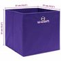 Voir la diapositive 5 : VIDAXL Boîtes de rangement 4 pcs Violet 32x32x32 cm Tissu