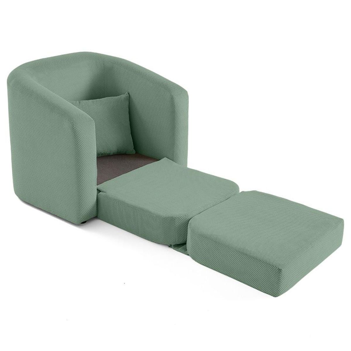 BEST MOBILIER Nuvia - canapé convertible déplimousse 1 place en velours texturé