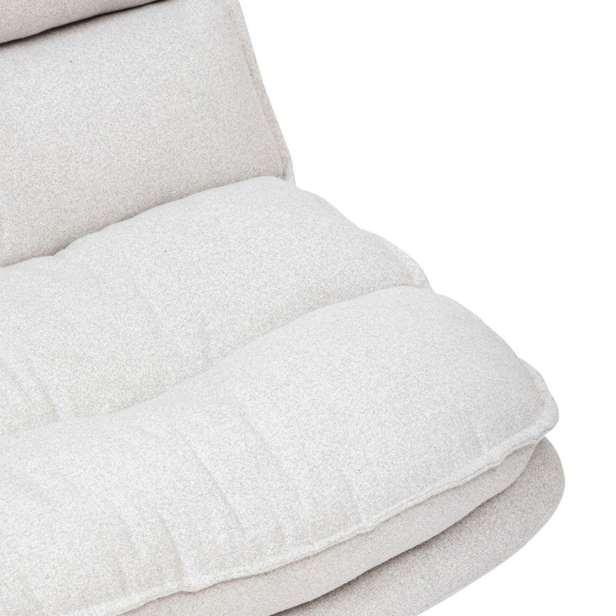 ATMOSPHERA Fauteuil pivotant en tissu et pieds métal HARPER