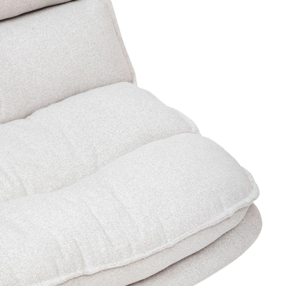 ATMOSPHERA Fauteuil pivotant en tissu et pieds métal HARPER