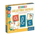 CLEMENTONI Montessori - Clementoni - Les lettres tactiles - Jeu éducatif pour apprendre l'alphabet - 26 cartes lettres rugeuses - Dés 3 a