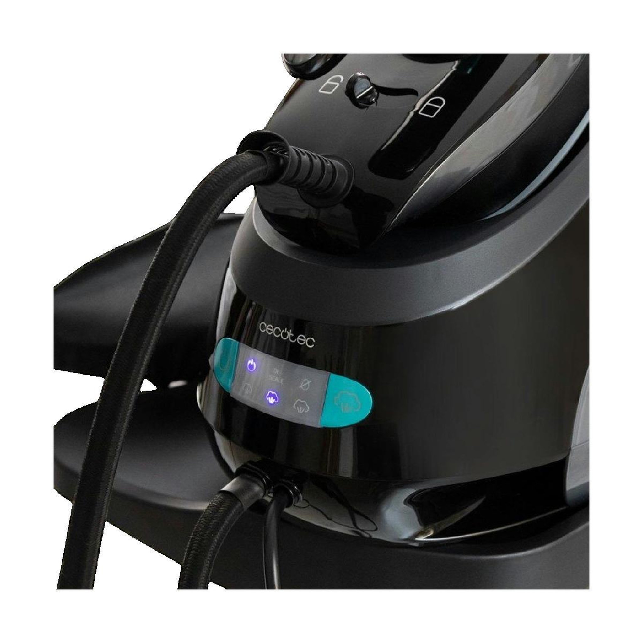 Voir la diapositive 3 : CECOTEC Centrale vapeur Cecotec Fast&Furious 8060 Ultra 3000 W noir et turquoise