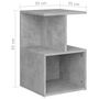 Voir la diapositive 6 : VIDAXL Table de chevet gris beton 35x35x55 cm bois d'ingenierie