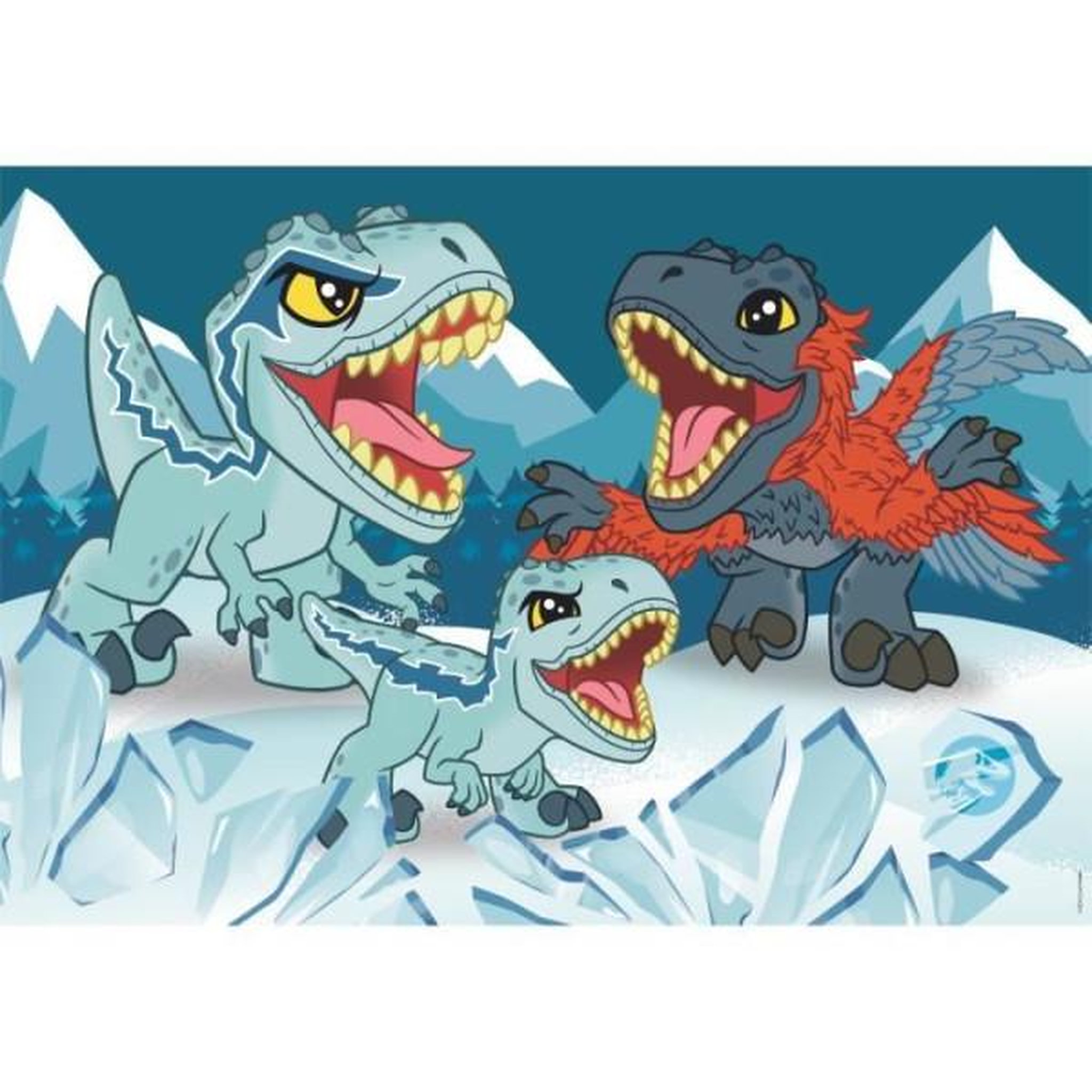 Voir la diapositive 2 : CLEMENTONI Clementoni jigsaw puzzle super color jurassic world, 2x20st.