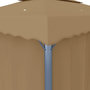 Voir la diapositive 5 : VIDAXL Tonnelle avec rideau 3x3 m Taupe Aluminium