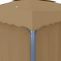 Voir la diapositive 5 : VIDAXL Tonnelle avec rideau 3x3 m Taupe Aluminium