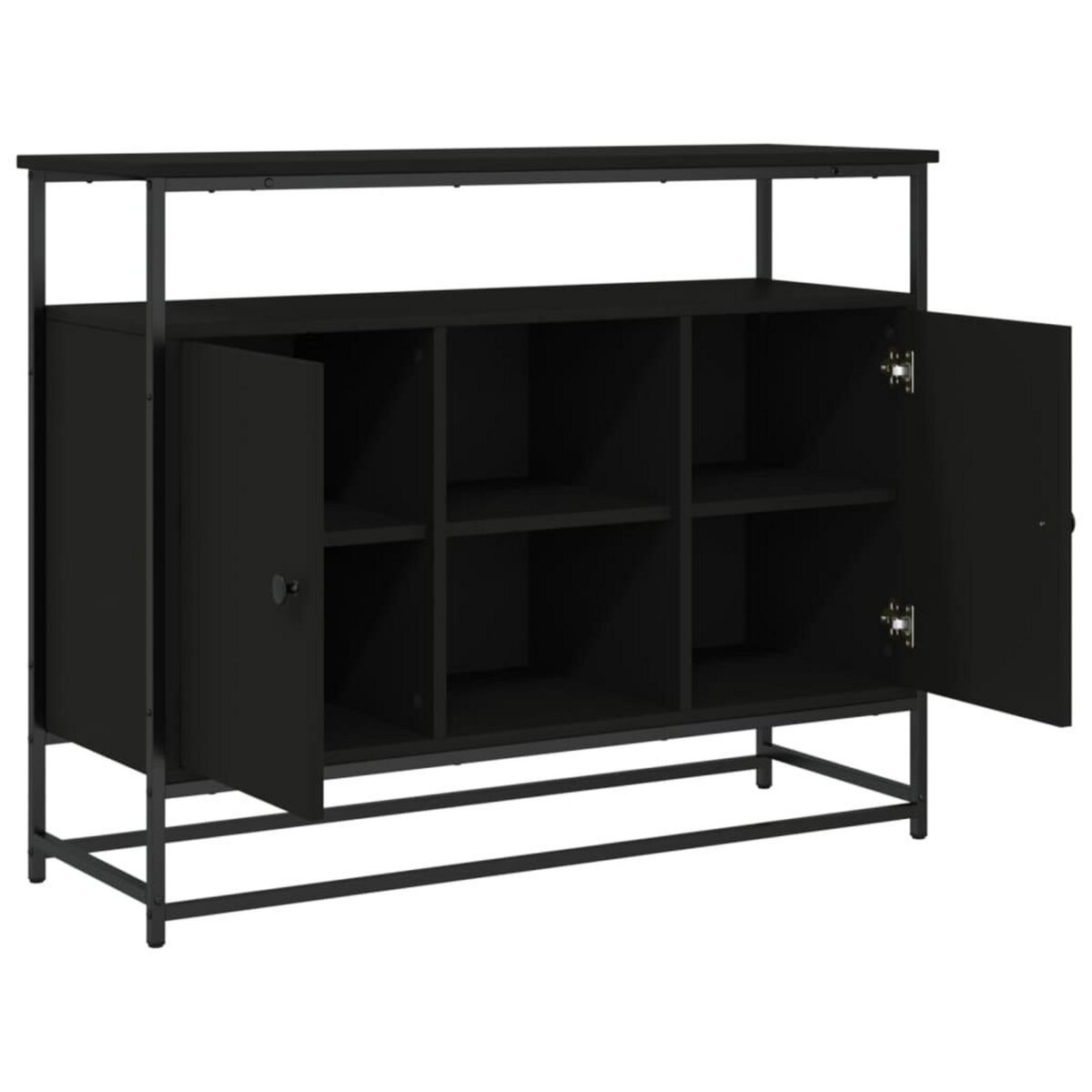 VIDAXL Buffet noir 100x35x80 cm bois d'ingenierie
