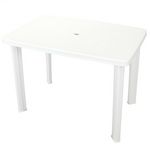 VIDAXL Table de jardin Blanc 101 x 68 x 72 cm Plastique