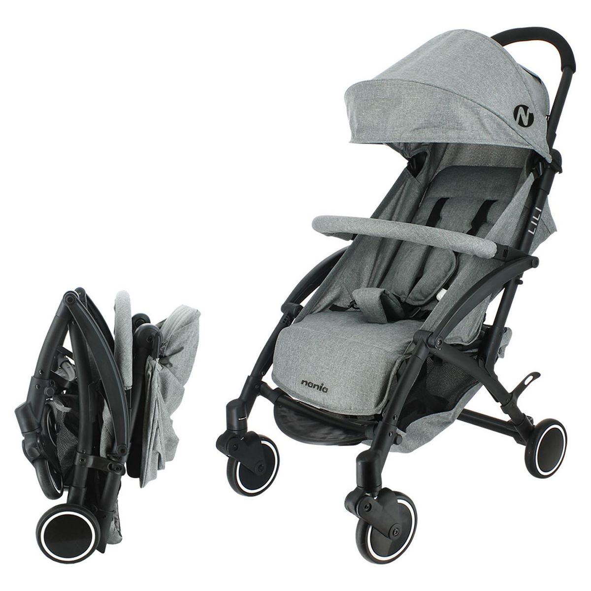 NANIA Poussette Lili 3 en 1+ siège auto BEONE groupe 0+ (0-13 kg) + nacelle Flora 