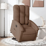 VIDAXL Fauteuil inclinable electrique marron tissu