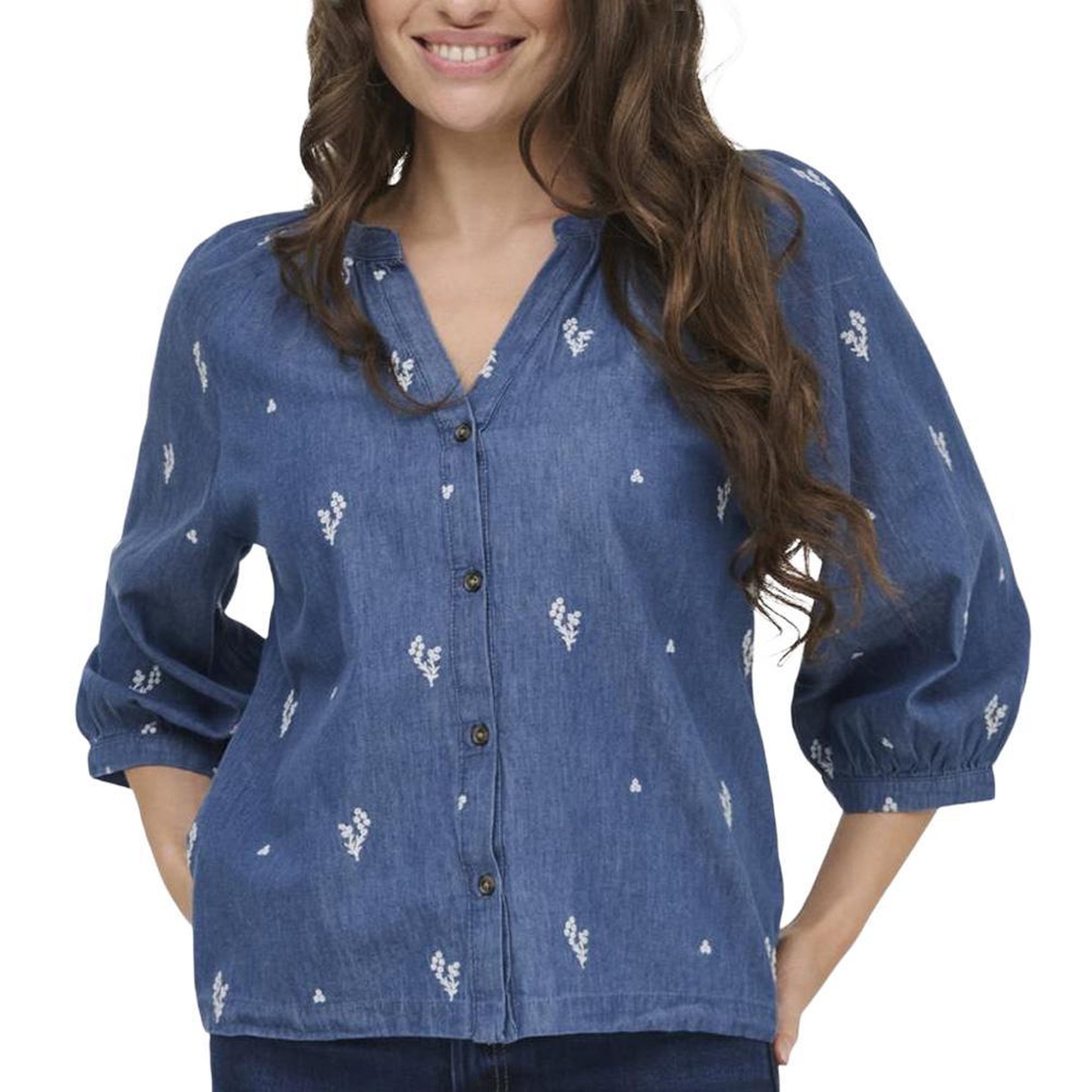 JACQUELINE DE YONG Blouse Bleu Femme JDY Kai. Coloris disponibles : Bleu