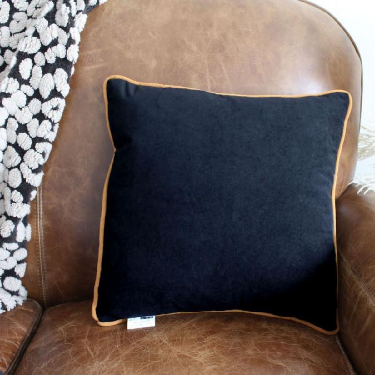 Paris Prix Coussin Déco en Velours  Java  40x40cm Noir