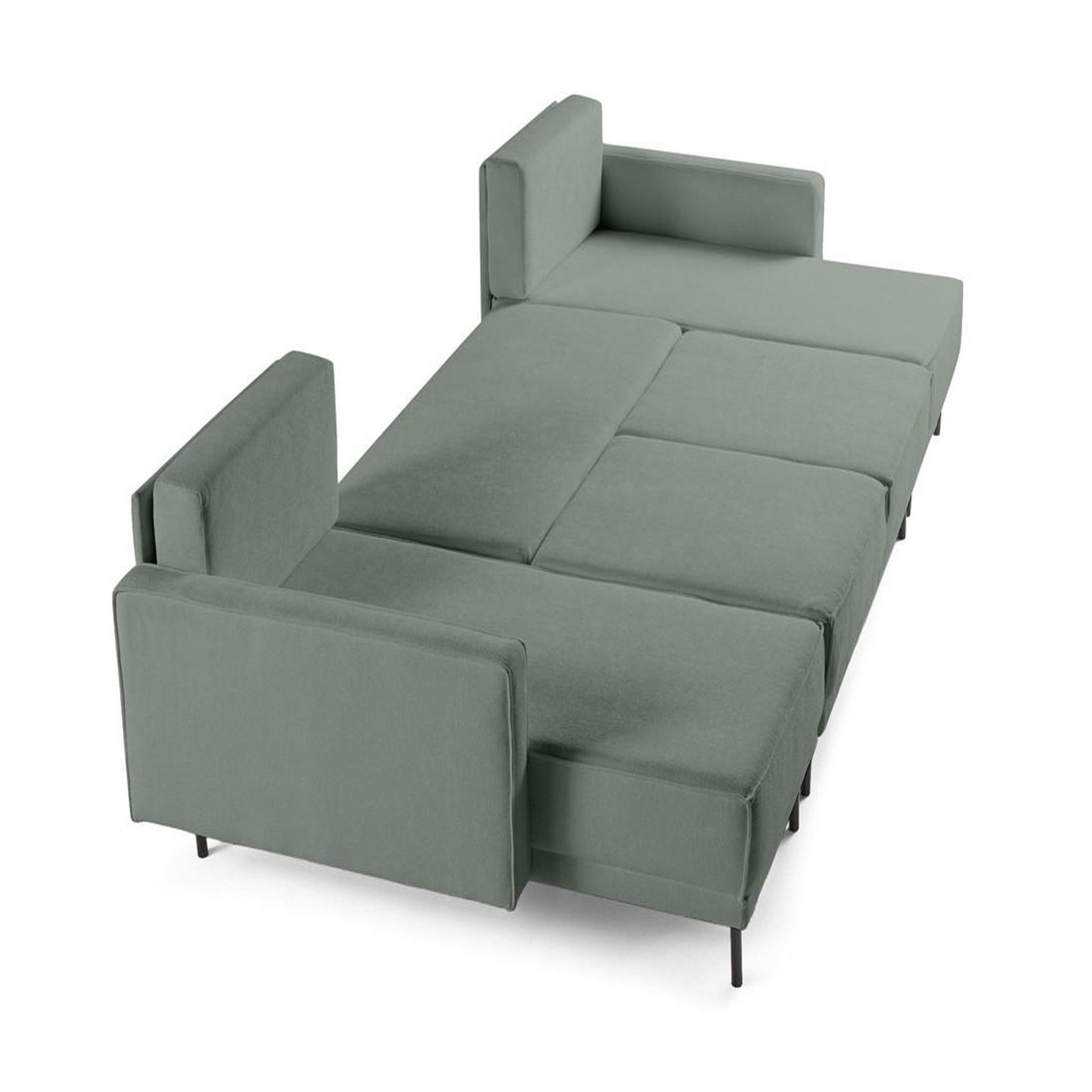 Voir la diapositive 6 : LISA DESIGN Charlie - canapé panoramique en u 7 places - convertible avec coffre - en tissu