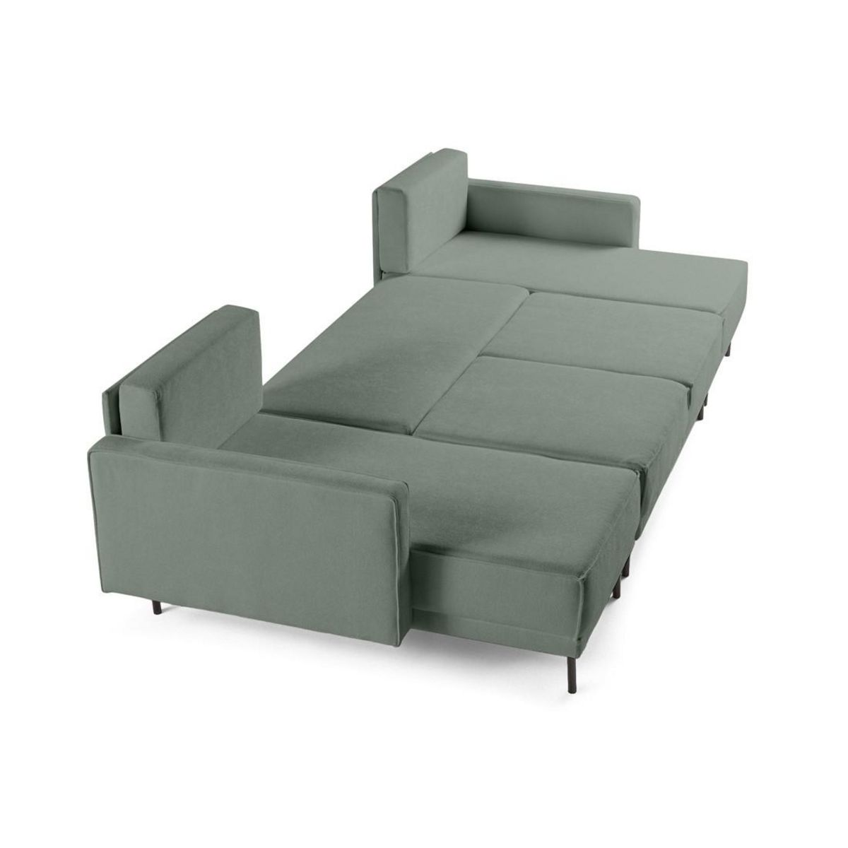 LISA DESIGN Charlie - canapé panoramique en u 7 places - convertible avec coffre - en tissu