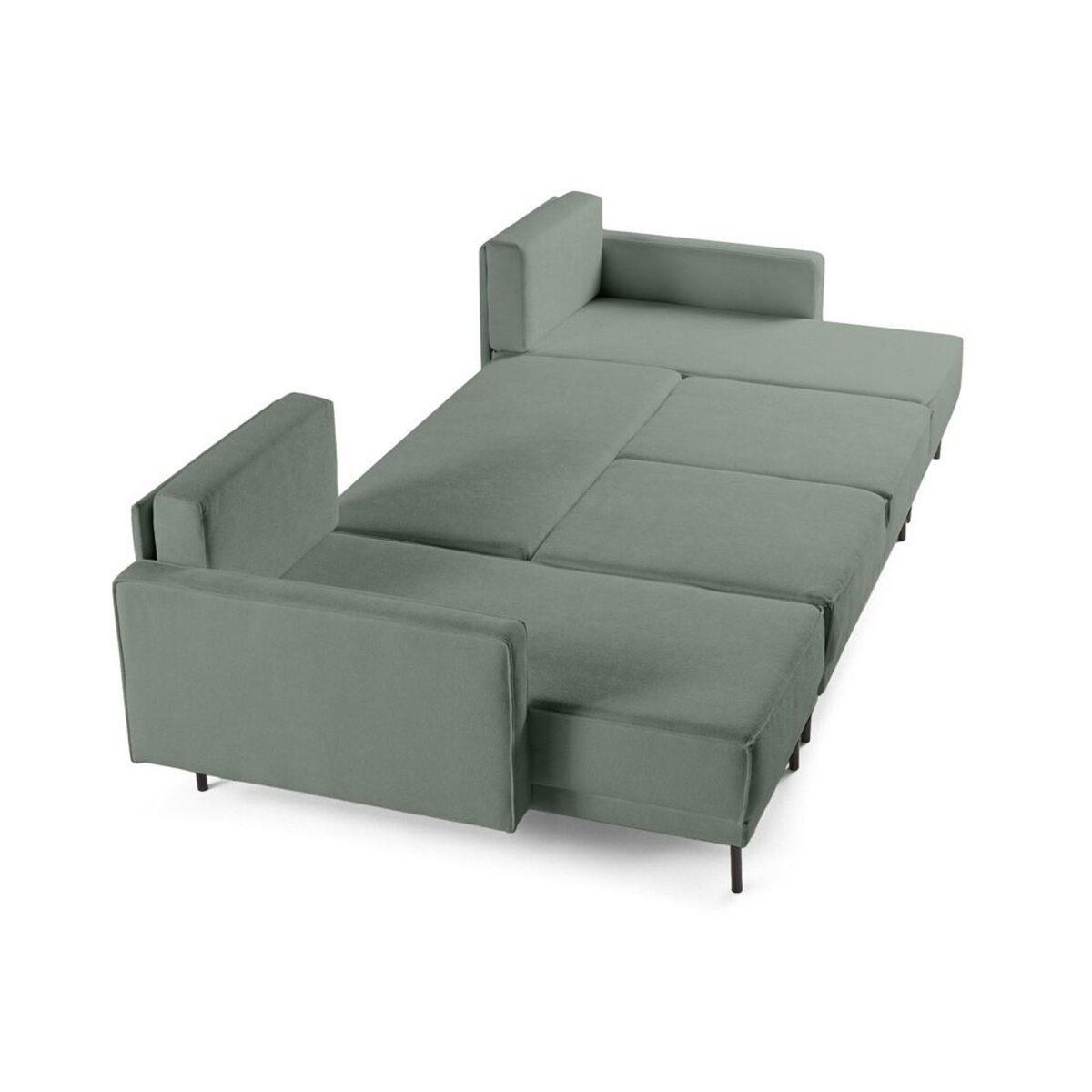 LISA DESIGN Charlie - canapé panoramique en u 7 places - convertible avec coffre - en tissu