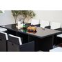 Voir la diapositive 5 : CONCEPT USINE Table et chaises 12 places encastrables résine noir-blanc MONACO