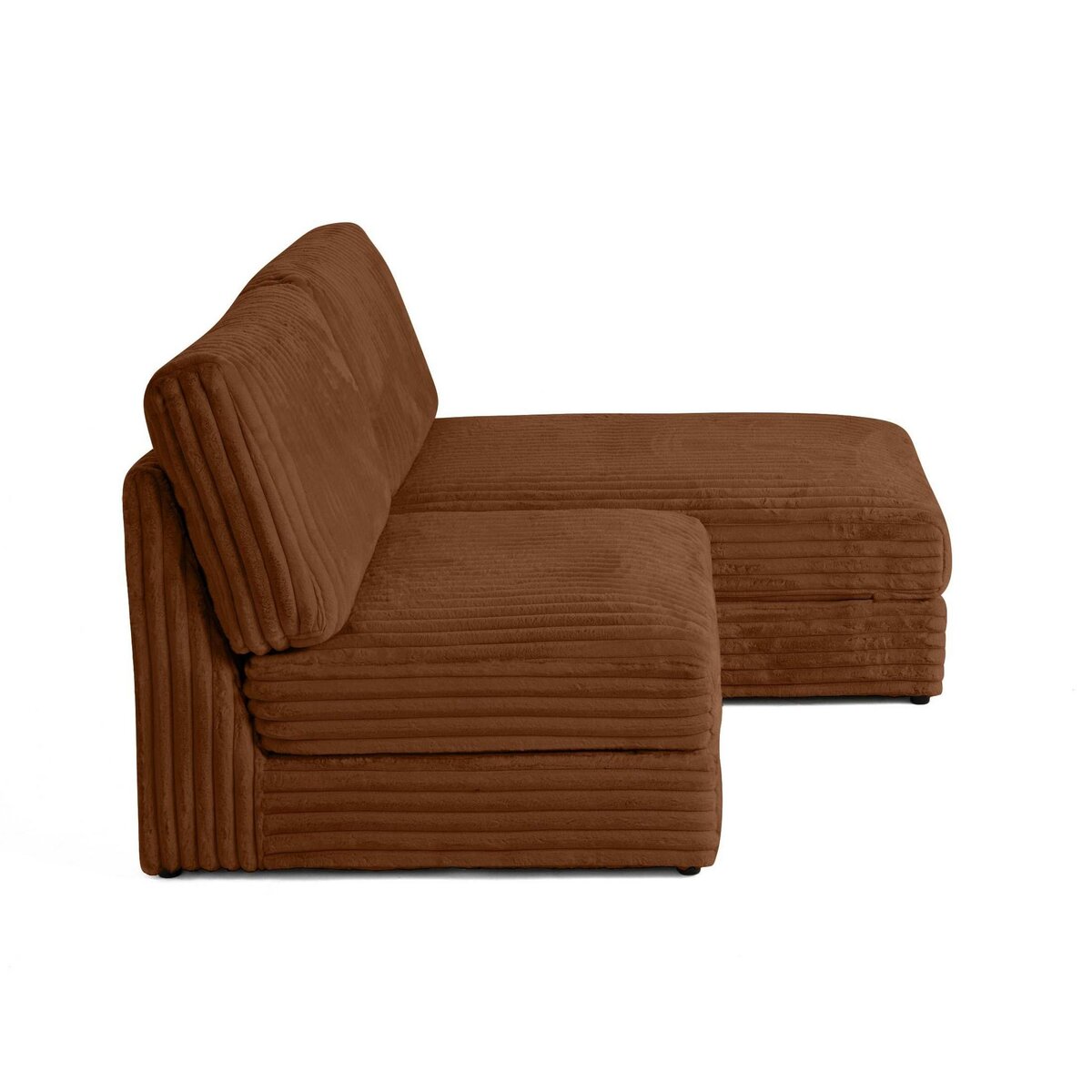 LISA DESIGN Jasper - canapé d'angle modulable 3 places - en fausse fourrure côtelée