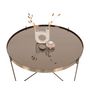 Voir la diapositive 3 : LISA DESIGN Glina - table basse ronde - métal et verre - 70 cm
