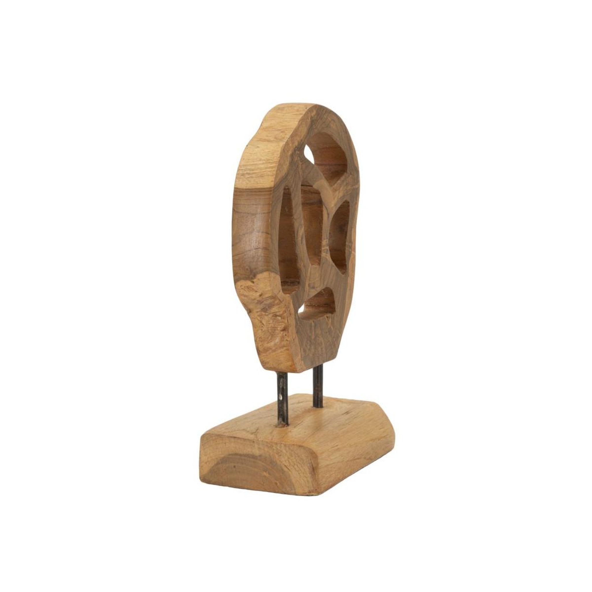 Voir la diapositive 2 : Paris Prix Objet déco en teck  lubang  27cm naturel