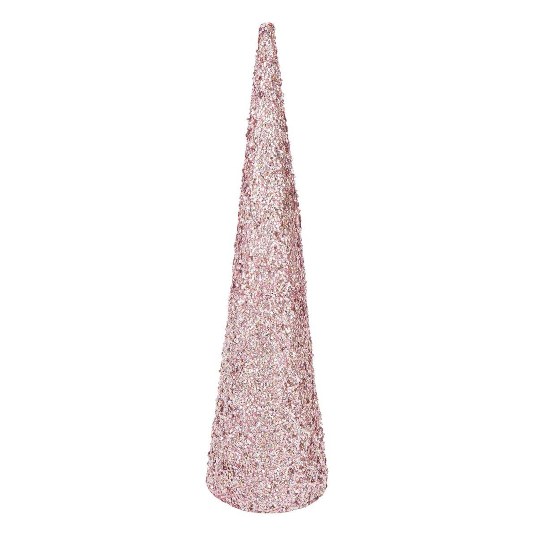 J-LINE Cône déco  sequins  120cm rose clair