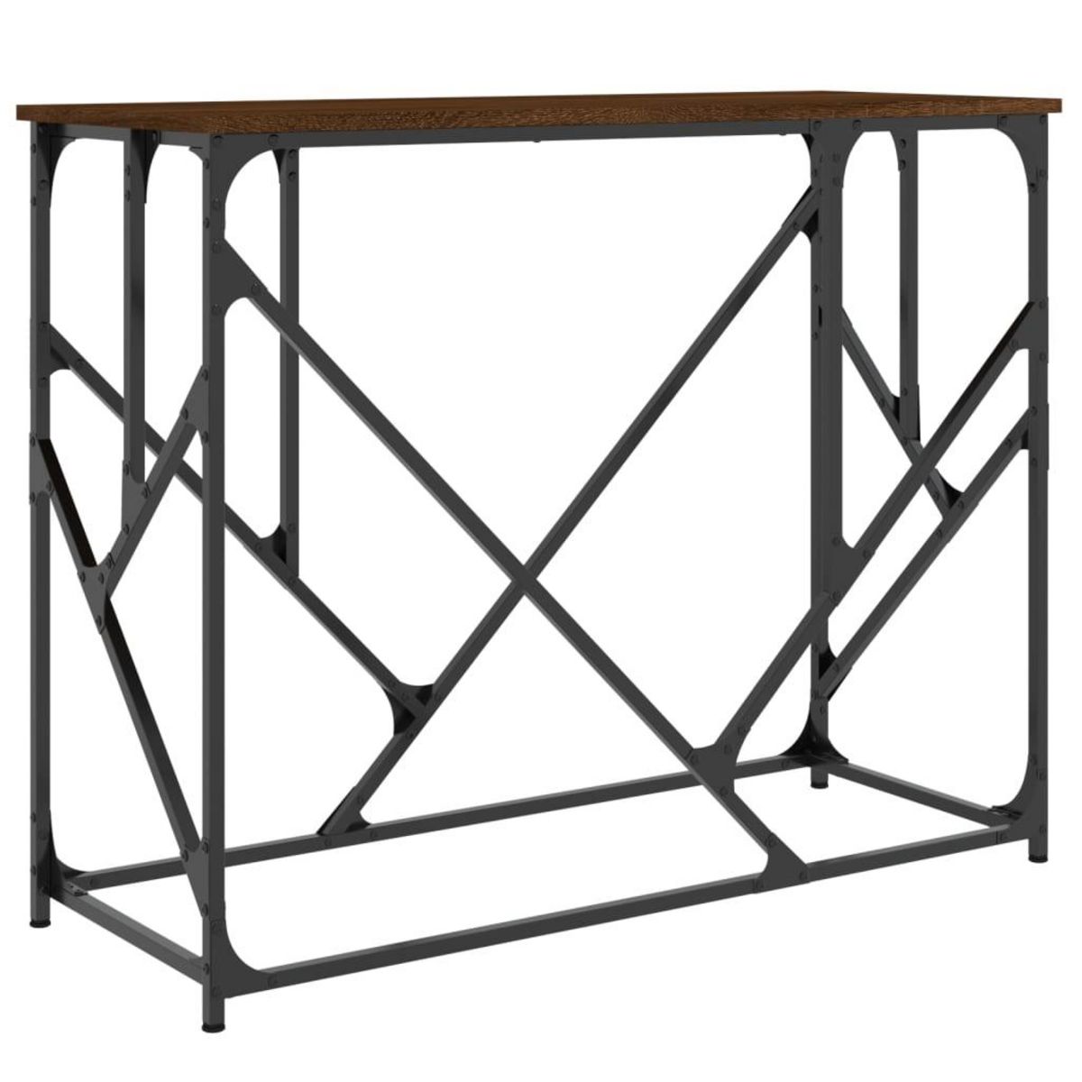 VIDAXL Table console chene marron 100x40x80 cm bois d'ingenierie