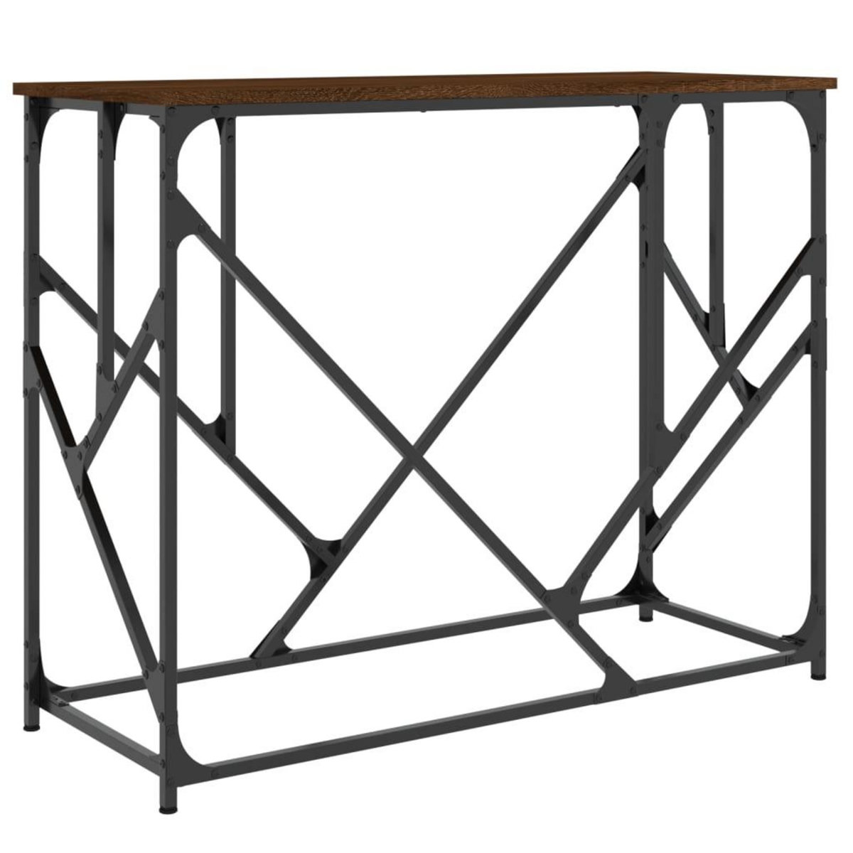 VIDAXL Table console chene marron 100x40x80 cm bois d'ingenierie
