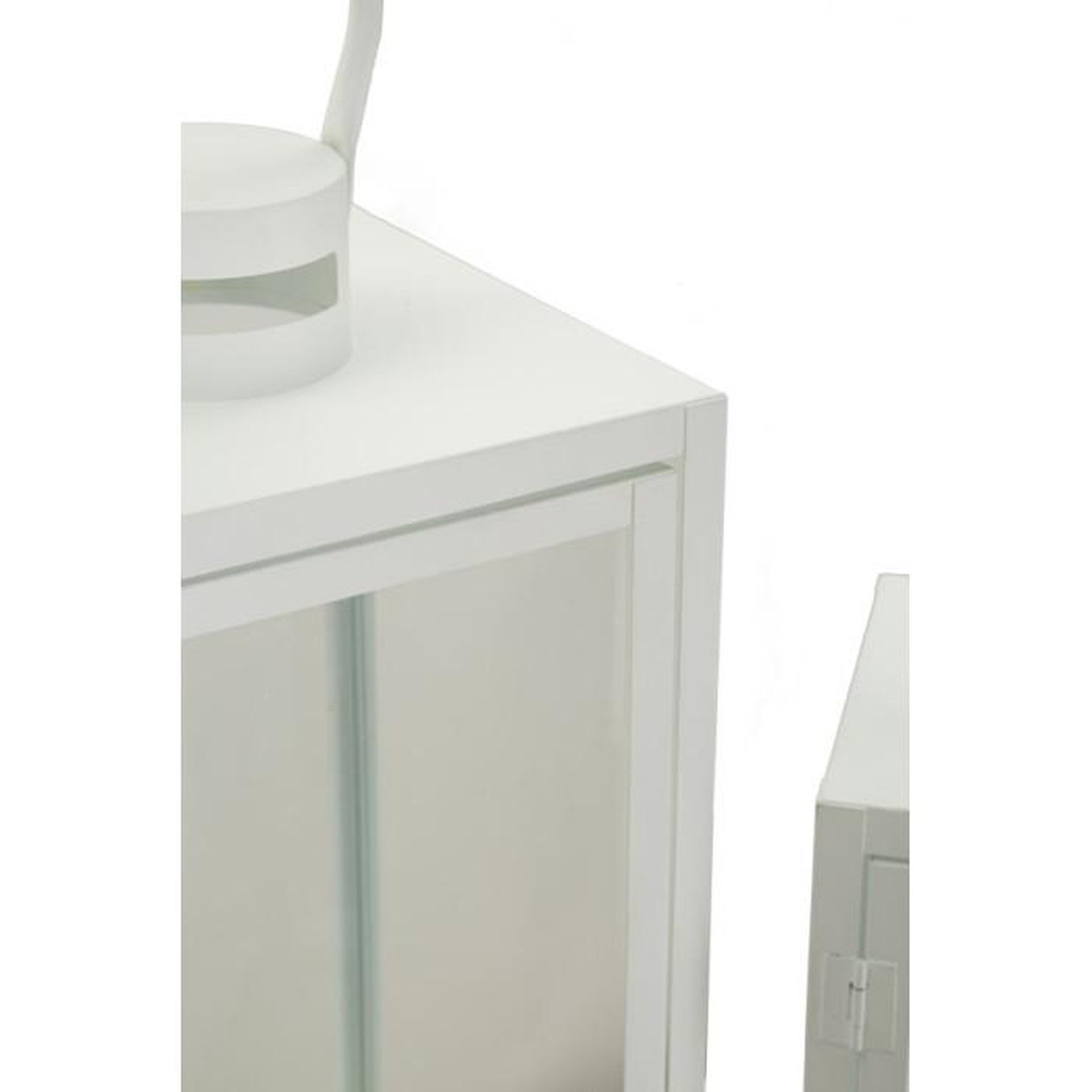 Voir la diapositive 5 : Paris Prix Lot de 3 Lanternes en Verre  Magic  66cm Blanc