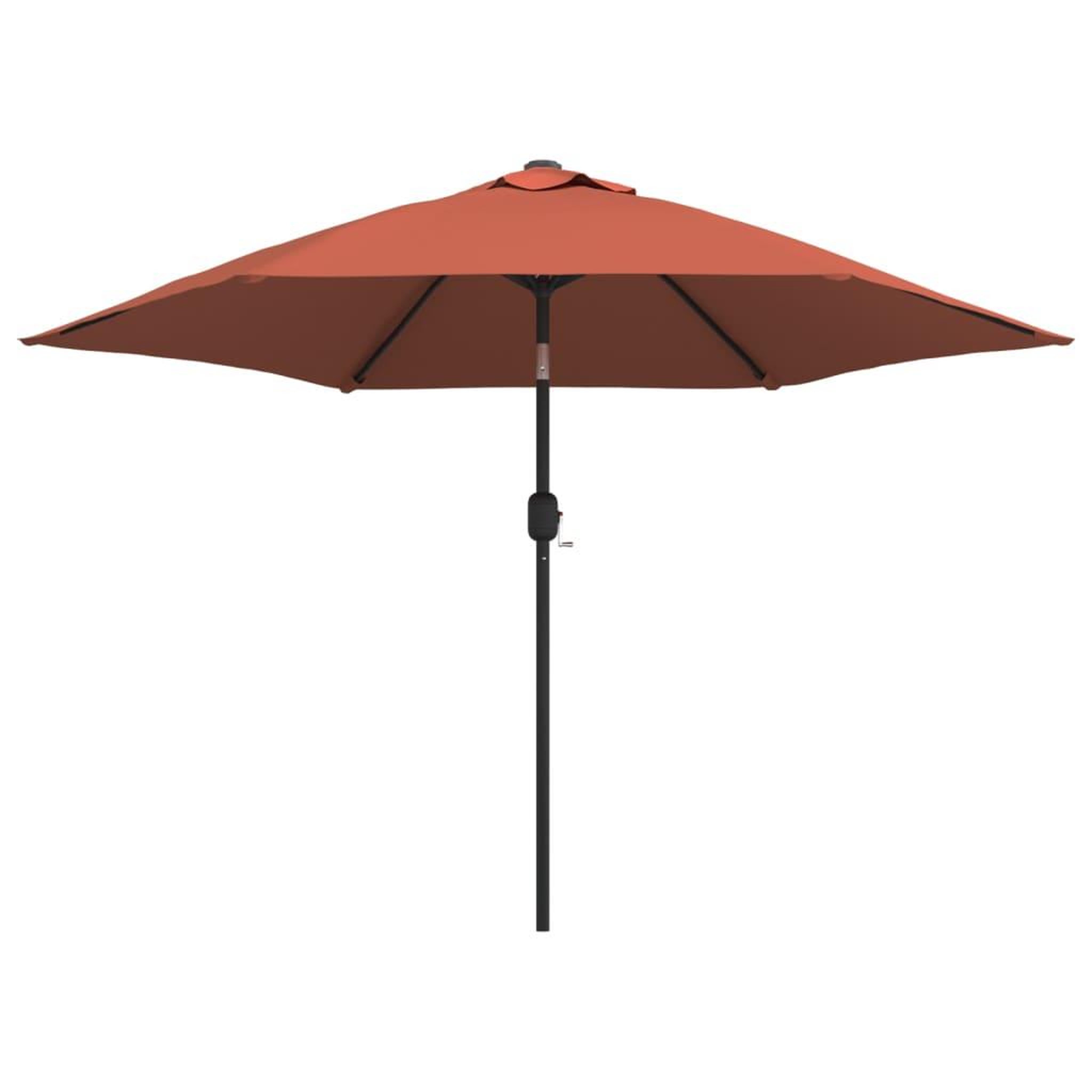 Voir la diapositive 2 : VIDAXL Parasol de jardin avec lumieres LED et mat en acier terre cuite