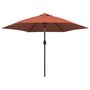 Voir la diapositive 2 : VIDAXL Parasol de jardin avec lumieres LED et mat en acier terre cuite