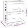 Voir la diapositive 6 : VIDAXL Bibliotheque Gris 60x35x71 cm Bois de pin massif