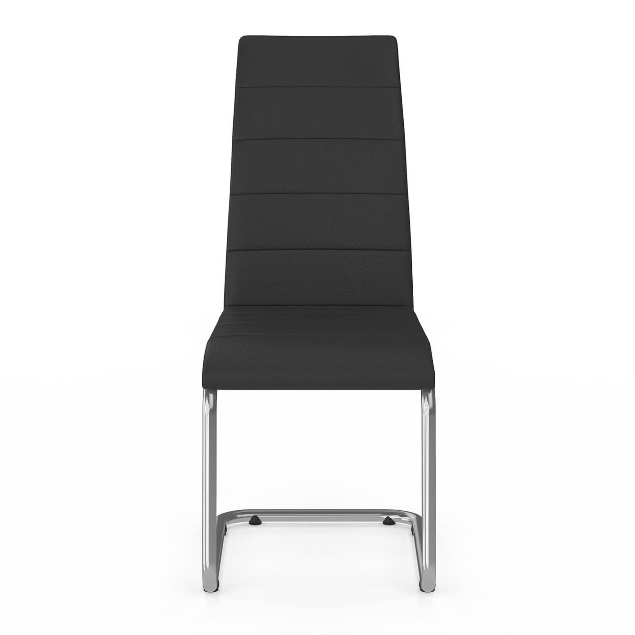 Voir la diapositive 4 : ID MARKET Lot de 4 chaises mia noires pour salle à manger