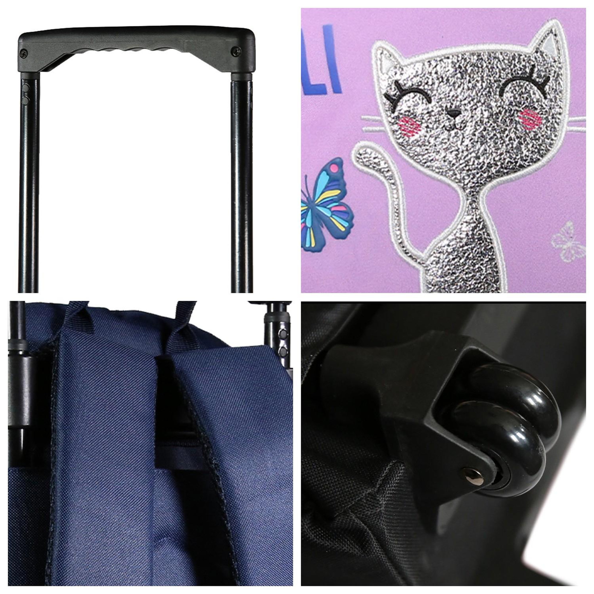 Voir la diapositive 5 : Bagtrotter BAGTROTTER Sac à dos à roulettes Lili Lou Violet