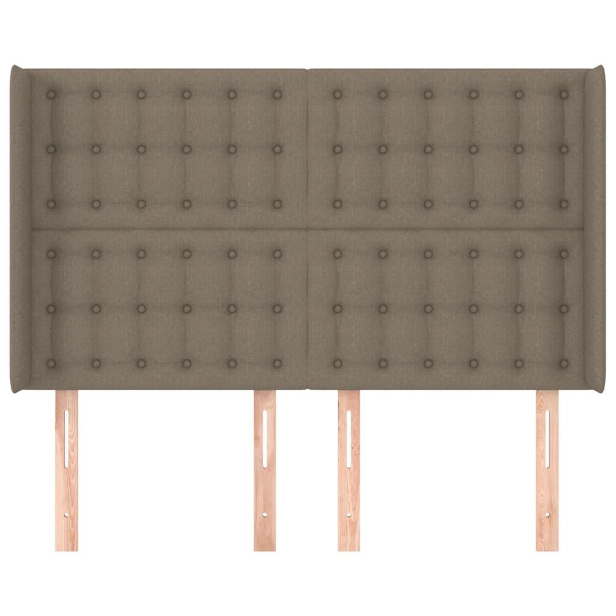 Voir la diapositive 3 : VIDAXL Tete de lit avec oreilles Taupe 147x16x118/128 cm Tissu
