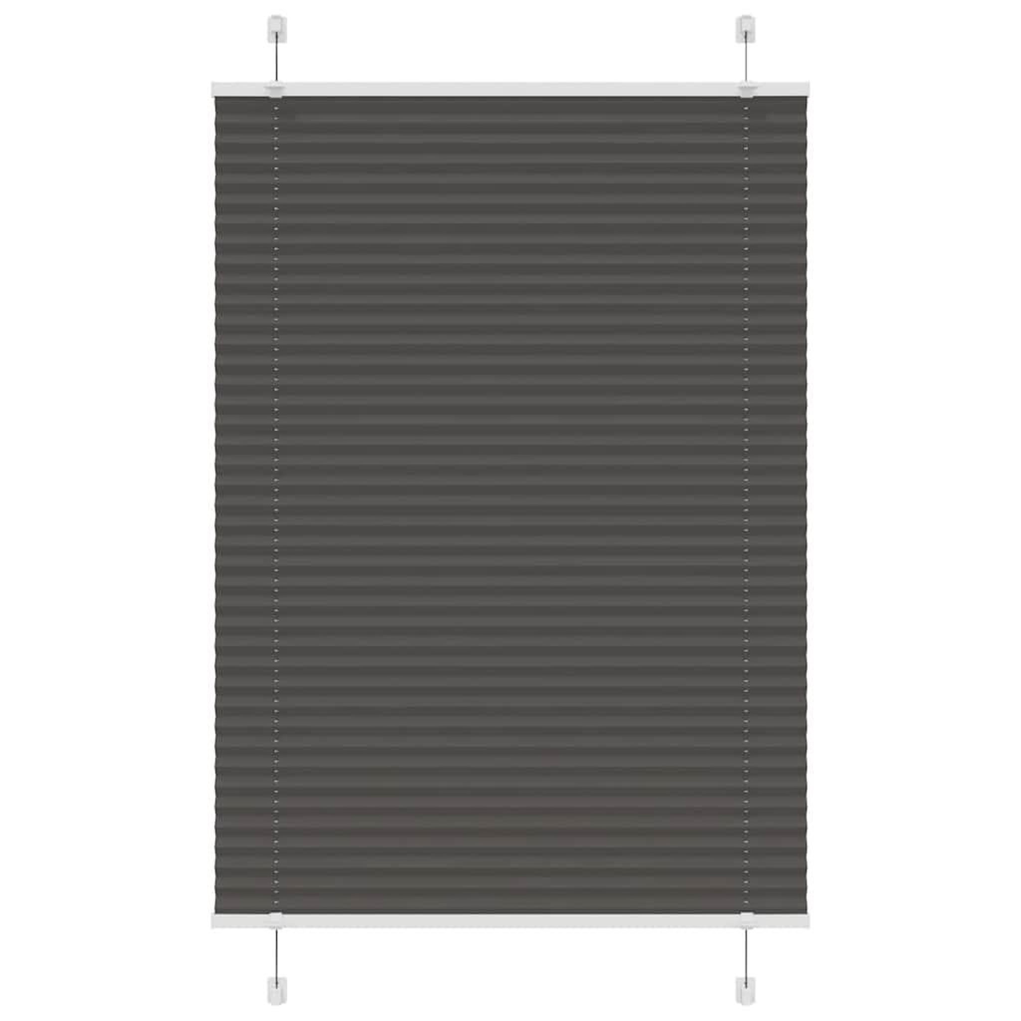 VIDAXL Store plisse noir 90x150 cm largeur du tissu 89,4 cm polyester