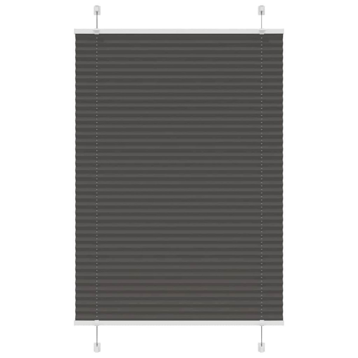 VIDAXL Store plisse noir 90x150 cm largeur du tissu 89,4 cm polyester