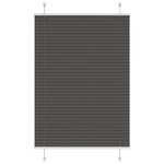 VIDAXL Store plisse noir 90x150 cm largeur du tissu 89,4 cm polyester