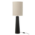 Paris Prix Lampe à Poser Filetage en Bois  Ailanthus  85cm Noir