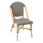 Paris Prix Chaise en Rotin  Geo  86cm Orange & Turquoise