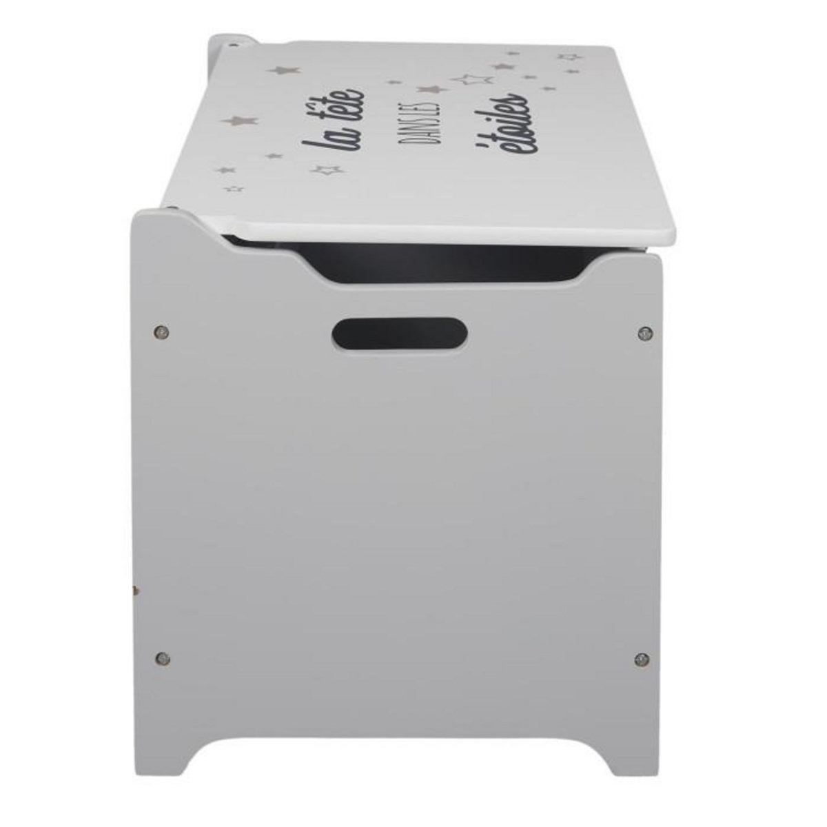 Paris Prix Coffre à Jouets  Tête dans les Étoiles  60cm Gris