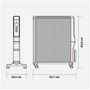 Voir la diapositive 2 : MARKET24 Radiateur Universal Blue 4020B UCRM9004 Noir 2000 W