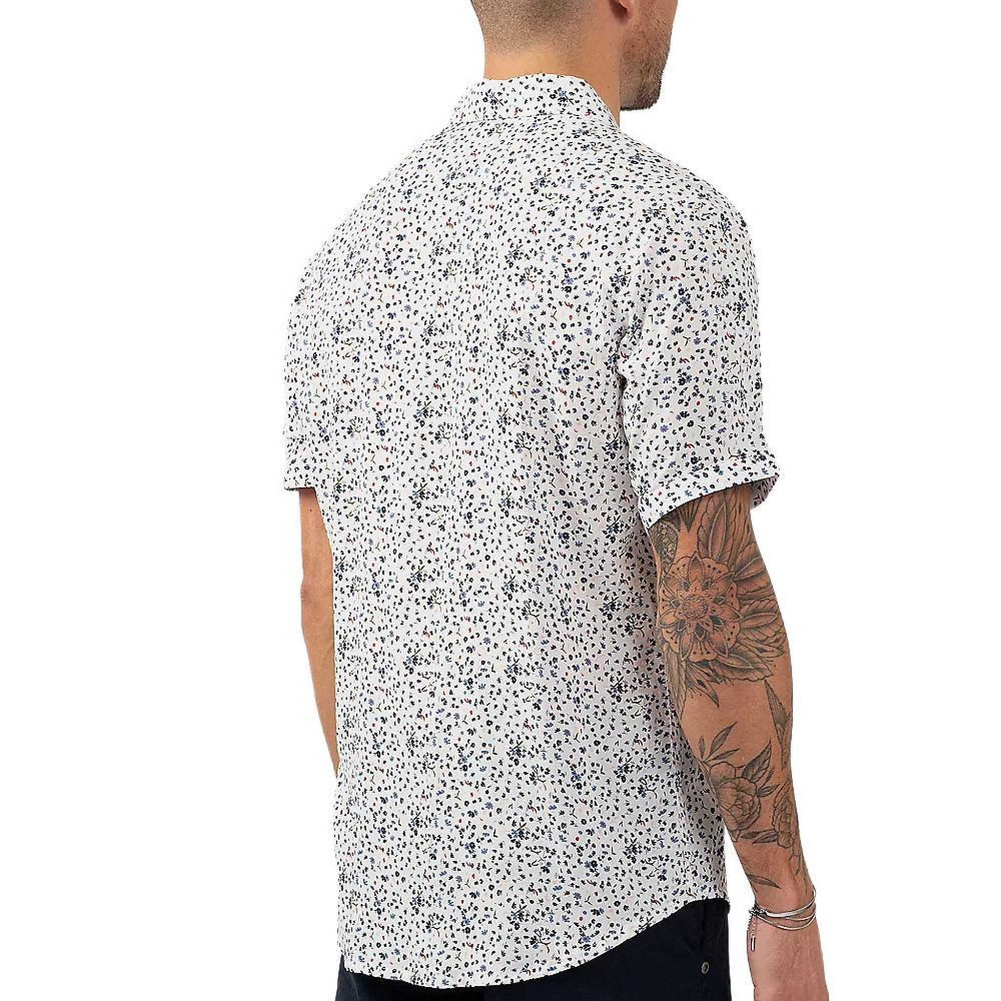 Voir la diapositive 3 : SUN VALLEY Chemise Imprimé Blanche Homme Sun Valley SUVI
