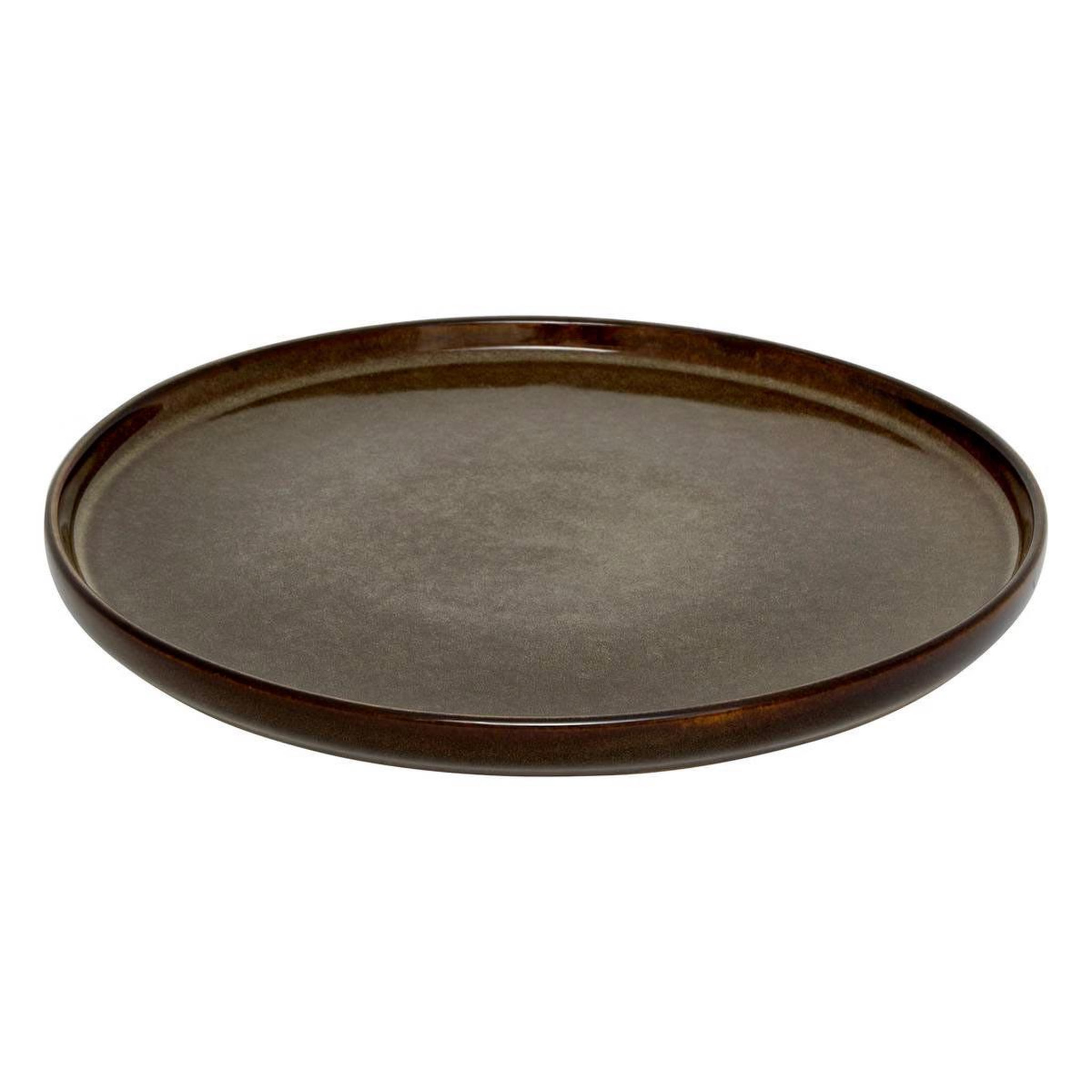 Voir la diapositive 2 : SECRET DE GOURMET Lot de 6 assiettes plates  terre inconnue  27cm marron